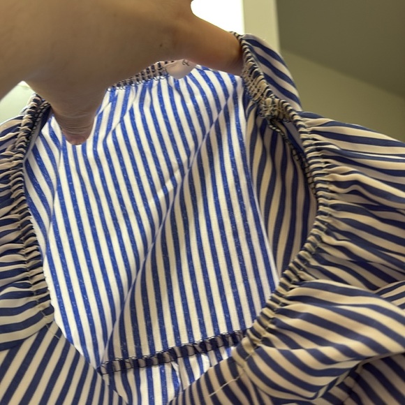 NWOT Stitch Fix Persaya Girl Blue White Striped Dress Size XS - Picture 8 of 8